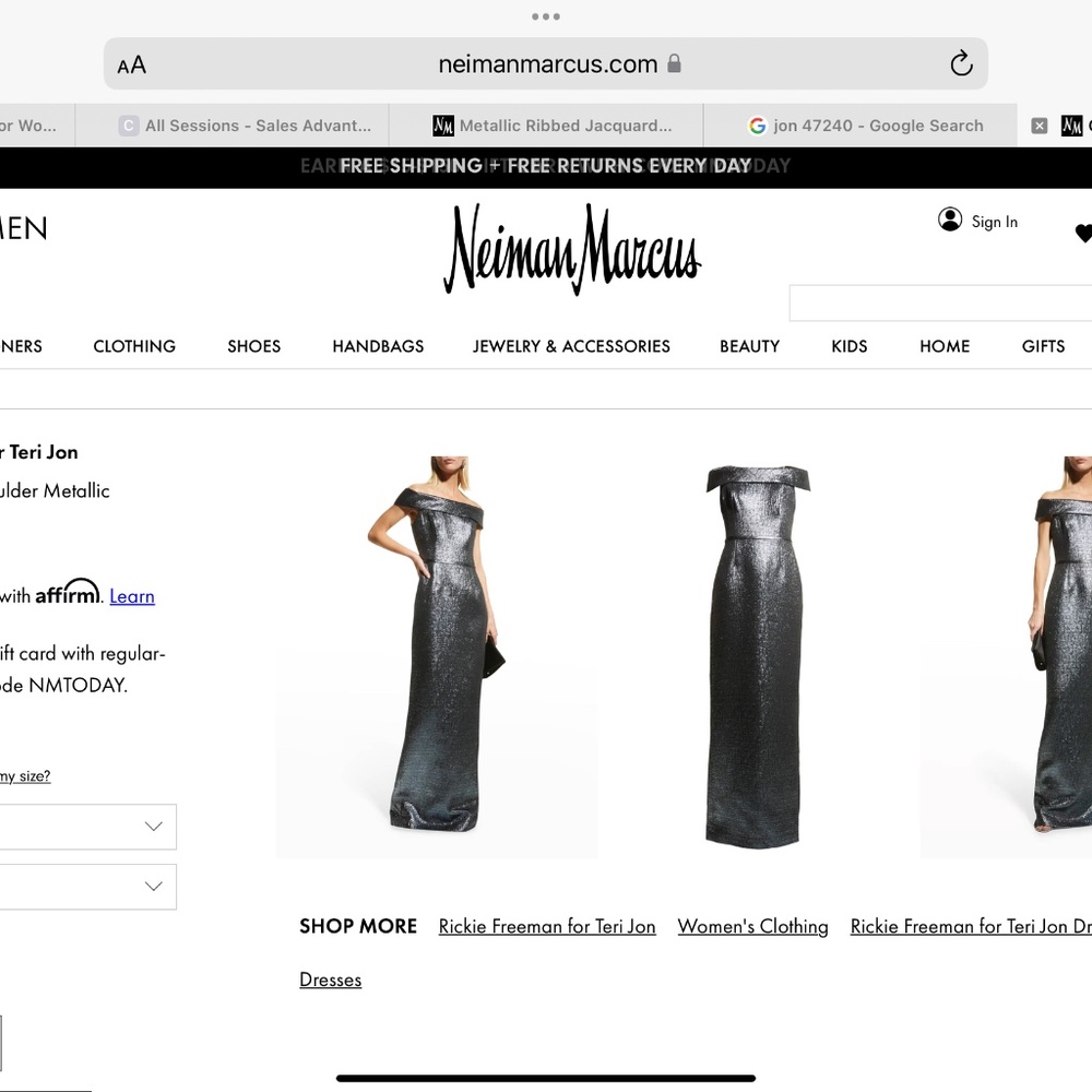 Teri Jon Evening Gown
